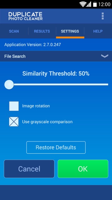 Settings - List